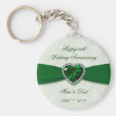 Damask 55th Wedding Jubileum Sleutelhanger (Voorkant)