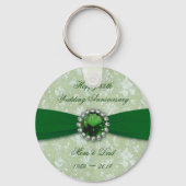 Damask 55th Wedding Jubileum Sleutelhanger (Voorkant)