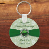 Damask 55th Wedding Jubileum Sleutelhanger (Voorkant)