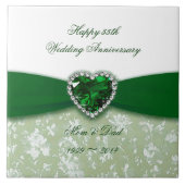 Damask 55th Wedding Jubileum Tegel Tegeltje (Voorkant)