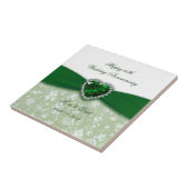 Damask 55th Wedding Jubileum Tegeltje (Zijkant)