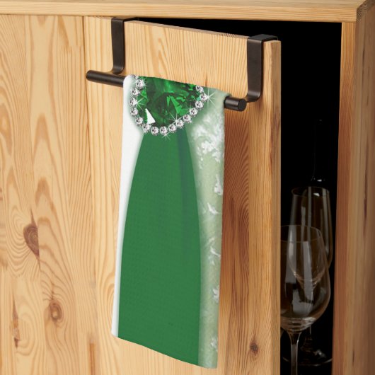 Damask 55th Wedding Jubileum Theedoek (Derde Gevouwen)