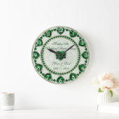 Damask 55th Wedding Jubileum Wall Clock Grote Klok (Huis)