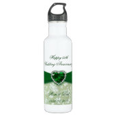 Damask 55th Wedding Jubileum Waterfles (Voorkant)