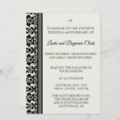 Damask 60e verjaardagsviering kaart (Voorkant / Achterkant)