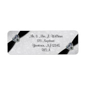 Damask 60th Wedding Jubileum Etiket (Voorkant)