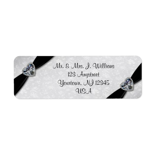 Damask 60th Wedding Jubileum Etiket (Voorkant)