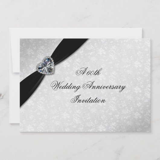 Damask 60th Wedding Jubileum Kaart (Voorkant)