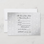 Damask 60th Wedding Jubileum RSVP Kaartje (Achterkant)