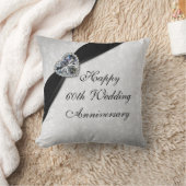 Damask 60th Wedding Jubileum Sierkussen (Deken)