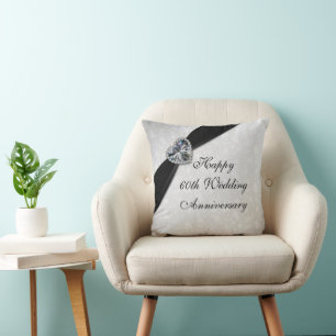 Damask 60th Wedding Jubileum Sierkussen