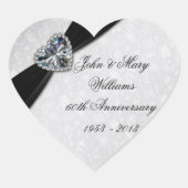 Damask 60th Wedding Jubileum Sticker (Voorkant)