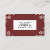 Damask Accent / Rood Visitekaartje (Achterkant)