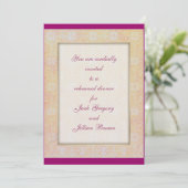 Damask Accents repetition-diner uitnodiging (Staand voorkant)
