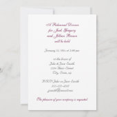 Damask Accents repetition-diner uitnodiging (Achterkant)