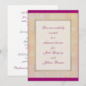 Damask Accents repetition-diner uitnodiging (Voorkant / Achterkant)