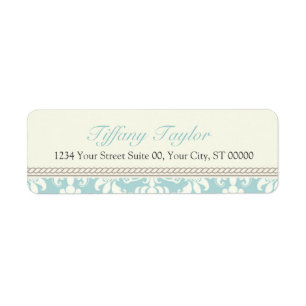 Damask Address Label 3/4 x 2 1/4 inch