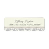 Damask Address Label 3/4 x 2 1/4 inch (Voorkant)