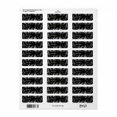 damask-adreslabel etiket (Full Sheet)