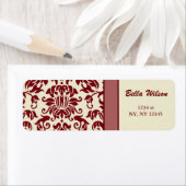 damask-adreslabel etiket (Insitu)