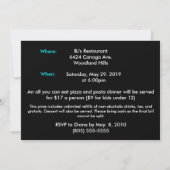 Damask Afstuderen Invitation Kaart (Achterkant)