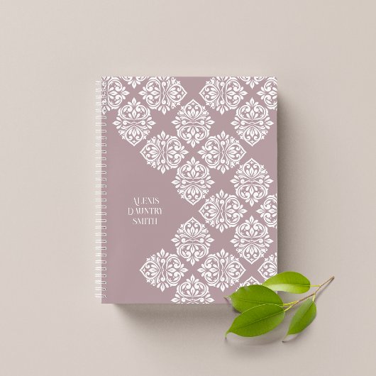 Damask Ambience Abstract Geometrisch (Bleek Roze) Notitieboek