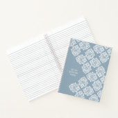 Damask Ambience Abstract Geometrisch (Icy Blue) Notitieboek (Binnen)