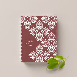Damask Ambience Abstracte geometrische (koperroest Notitieboek