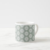 Damask Ambience Bleke Olijf Espresso Cup Kop (Voorkant rechts)