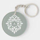 Damask Ambience (Bleke olijf) Sleutelhanger (Achterkant)
