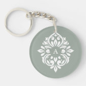 Damask Ambience (Bleke olijf) Sleutelhanger (Voorkant)