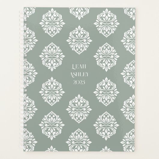 Damask Ambience Bord Olijf 2026 Planner (Voorkant)
