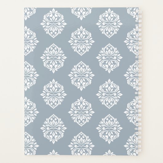 Damask Ambience Cadet Blauw 2026 Planner (Achterkant)