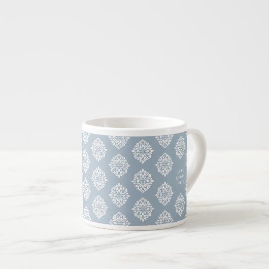 Damask Ambience Cadet Blue Espresso Cup Espresso Kop (Voorkant rechts)