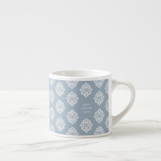 Damask Ambience Cadet Blue Espresso Cup Espresso Kop (Rechts)