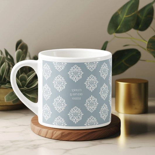 Damask Ambience Cadet Blue Espresso Cup Kop