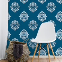 Damask Ambience Crystal Blauwgroen Blauw
