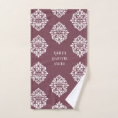Damask Ambience gepersonaliseerde Toscaanse rood Bad Handdoek (Handdoek)