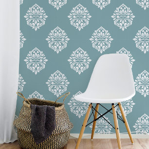 Damask Ambience Pewter Blue Behang