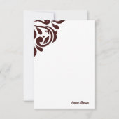 Damask Ambience Regency Bourgondië Notitiekaartje (Achterkant)