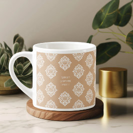 Damask Ambience Soft Beige Espresso Cup Espresso Kop