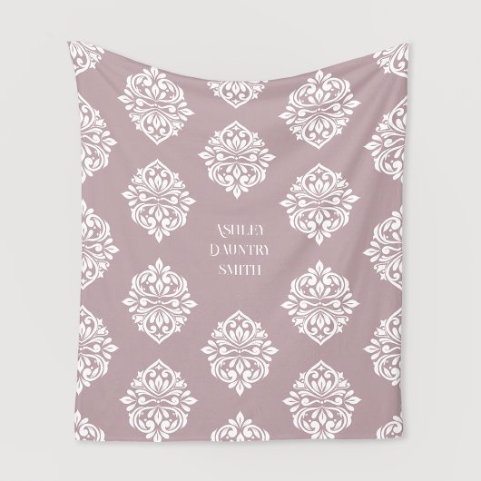 Damask Ambience Toscane Bord Roze Fleece Deken