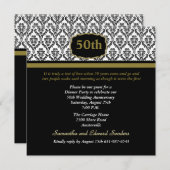 Damask any Age Invitation Kaart (Voorkant / Achterkant)