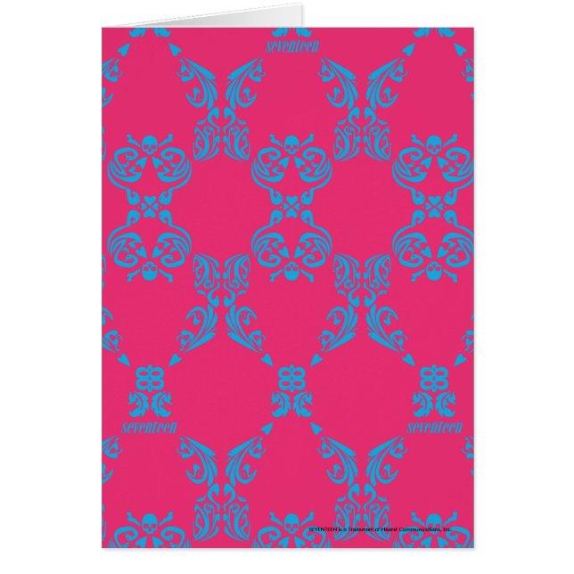 Damask Aqua-Magenta (Voorkant)