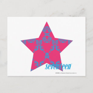 Damask Aqua-Magenta 2 Briefkaart