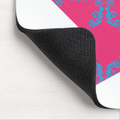 Damask Aqua-Magenta 2 Muismat (Hoek)