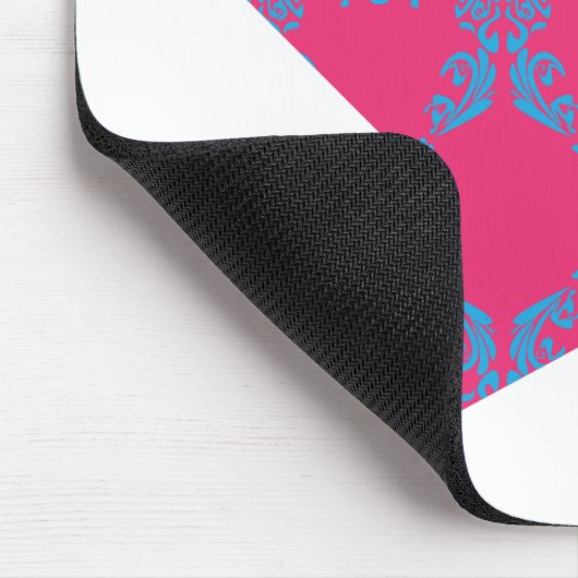 Damask Aqua-Magenta 2 Muismat (Hoek)