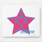 Damask Aqua-Magenta 2 Muismat (Voorkant)