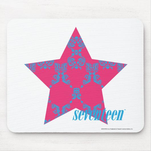 Damask Aqua-Magenta 2 Muismat (Voorkant)