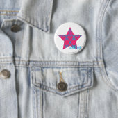 Damask Aqua-Magenta 2 Ronde Button 5,7 Cm (In situ)